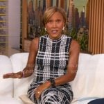 Robin's black plaid sheath dress on Good Morning America