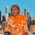 Robin’s orange floral blouse on Good Morning America