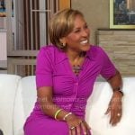 Robin's purple ruched dress on Good Morning America