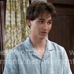 Rocco’s blue patterned shirt on General Hospital