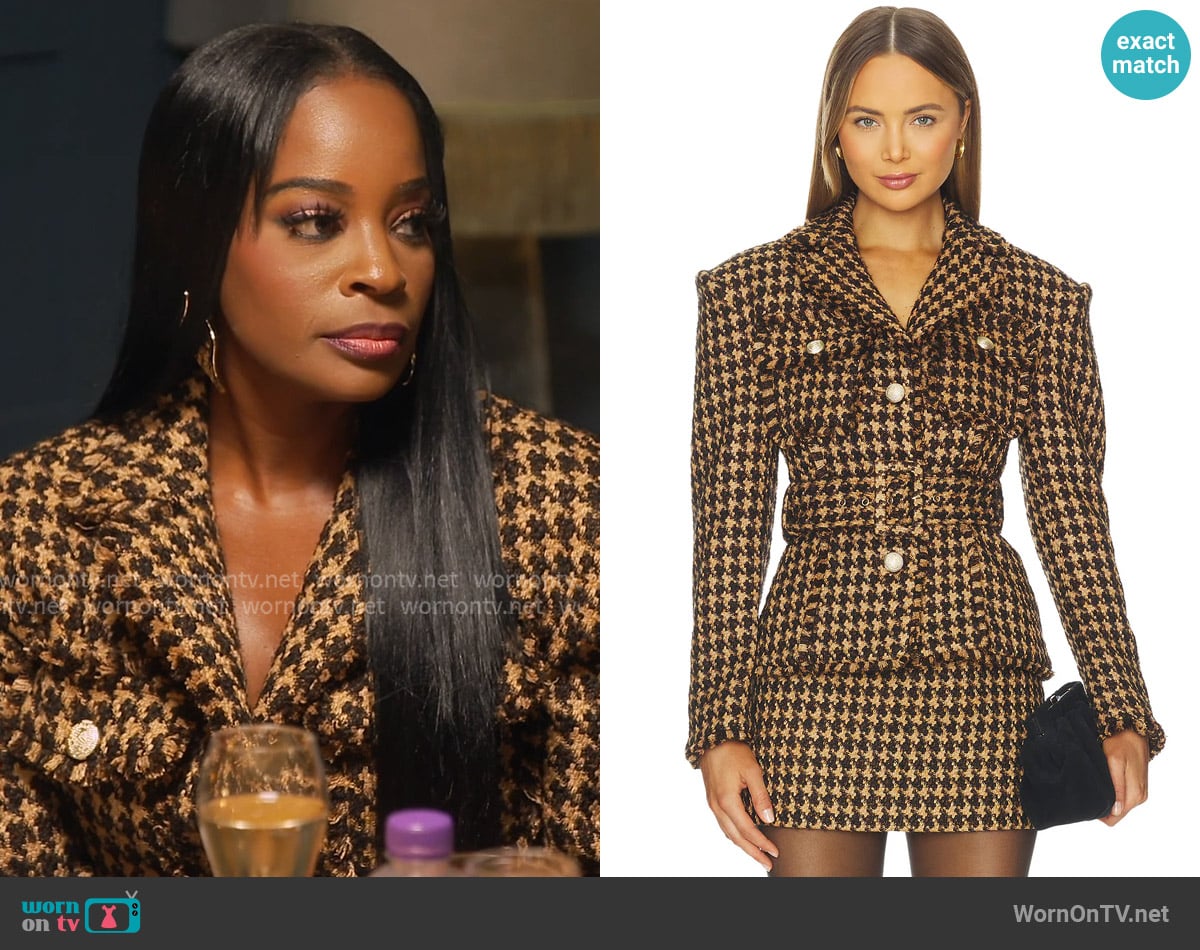 Ronny Kobo Janice Jacket worn by Shamea Morton Mwangi on The Real Housewives of Atlanta