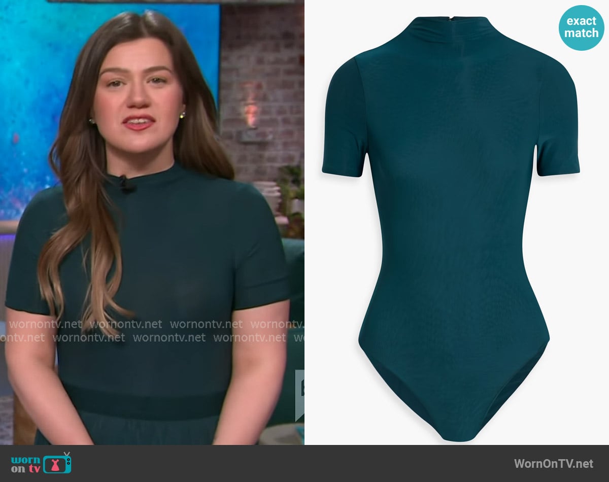 Ronny Kobo Tommy stretch-jersey bodysuit worn by Kelly Clarkson on The Kelly Clarkson Show