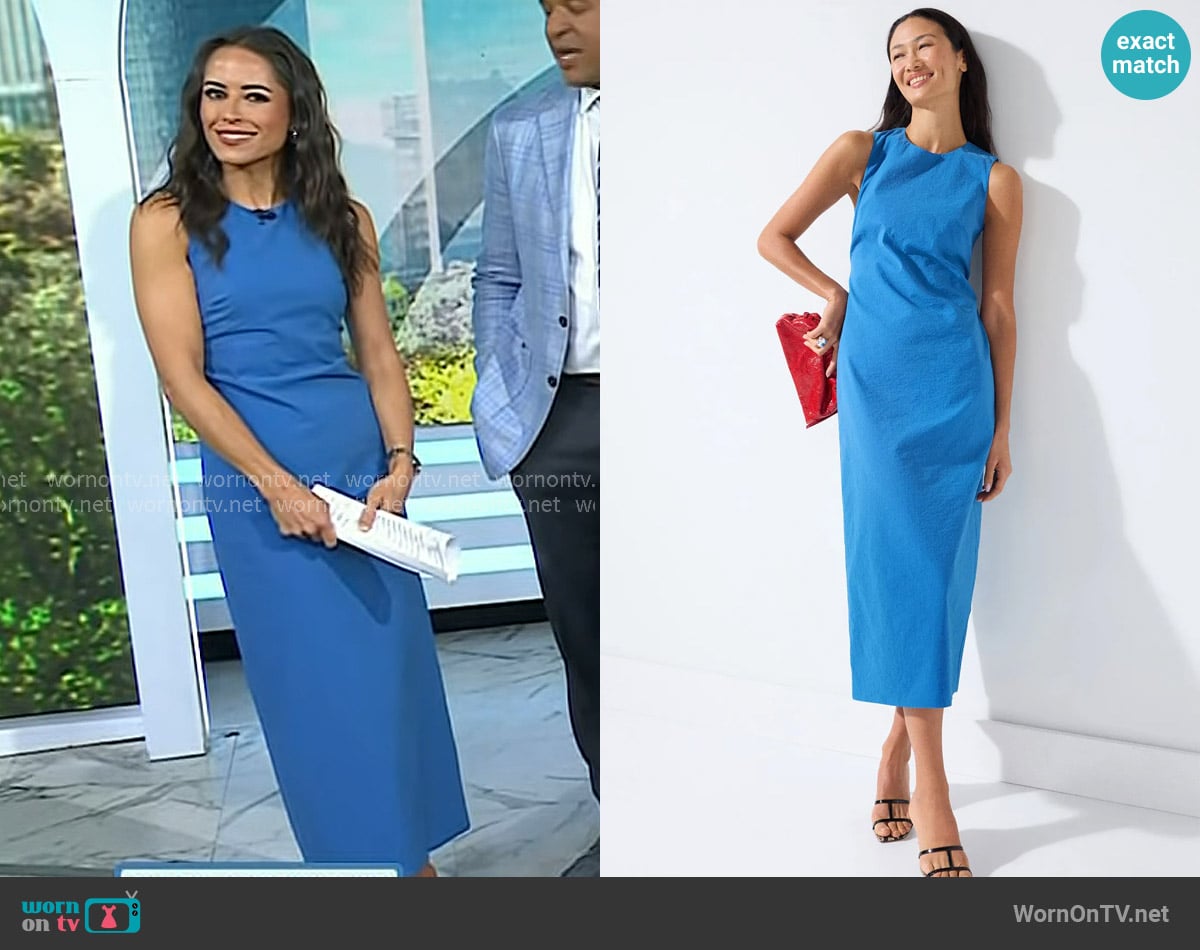 Rosetta Getty Crinkle Sheath Dress worn by Kaylee Hartung on Today