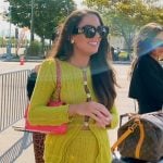 Rosie’s yellow crochet knit top on The Real Housewives of Rhode Island