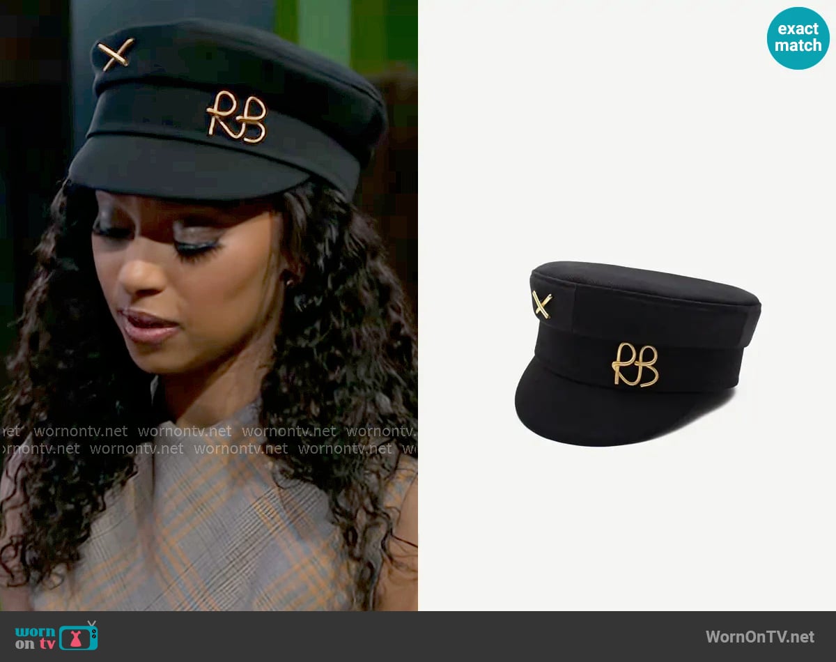 Ruslan Baginskiy Logo-embellished Baker Boy Cap worn by Kat Richardson (Colby Muhammad) on Beyond the Gates