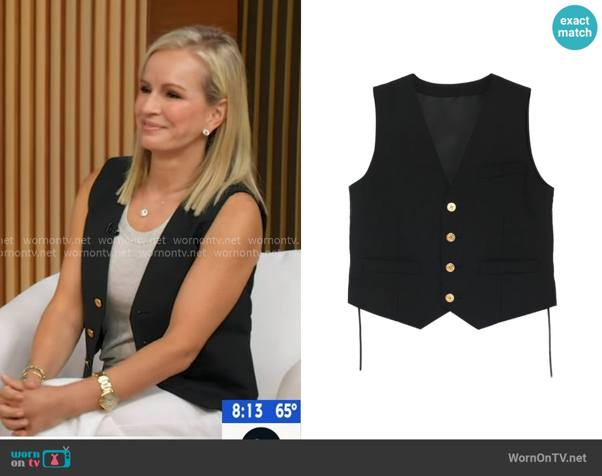 Sacai Button Waistcoat worn by Dr. Jennifer Ashton on Good Morning America