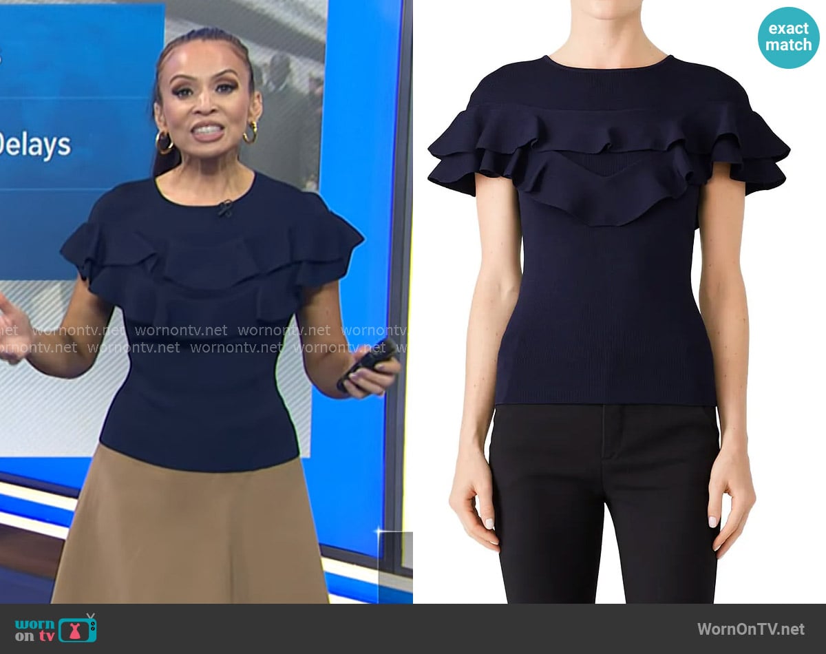 Sachin + Babi Vania Knit Top worn by Adelle Caballero on Today