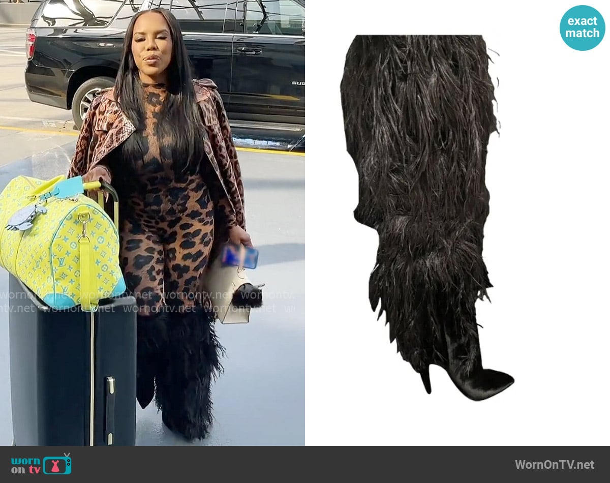 Saint Laurent Yeti 110 Boots worn by Kelli Ferrell on The Real Housewives of Atlanta