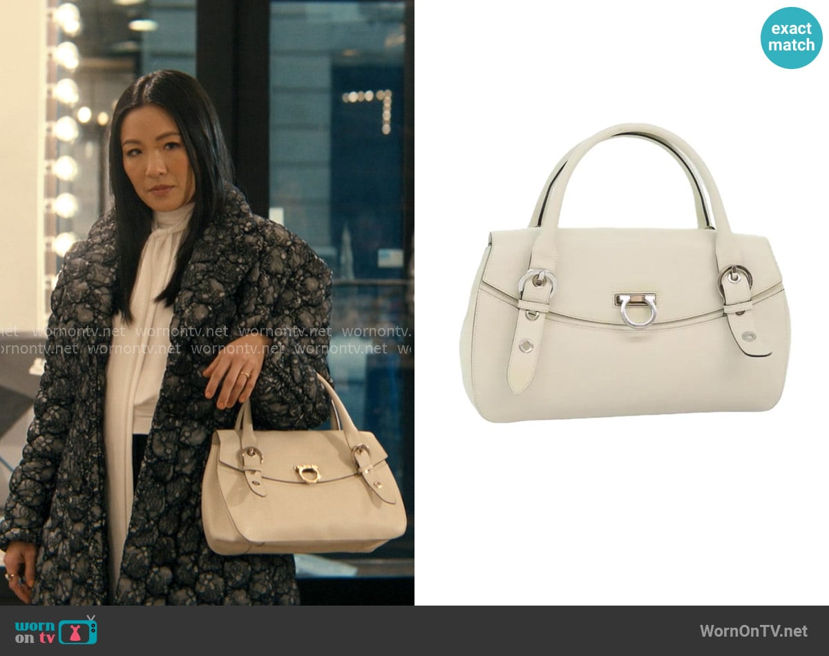 Salvatore Ferragamo Gancini Leather Bag worn by Vanessa Hsu (Constance Wu) on Not Suitable For Work