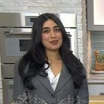 Samah Dada’s grey floral embellished blazer on Today