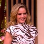 Sara’s animal print cowl neck top on The View