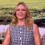 Sara's gingham check top and shorts on The View