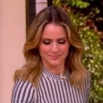 Sara’s gray stripe knit dress on The View