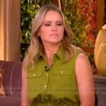 Sara’s green utility top and skirt on The View