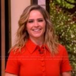 Sara’s red polo mini dress on The View