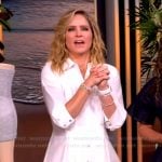 Sara’s white mini shirtdress on The View