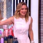 Sara’s white sleeveless corset dress on The View