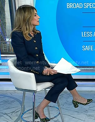 Savannah’s black floral print pumps on Today