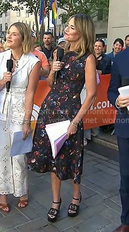 Savannah’s black platform sandals on Today