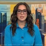 Savannah’s blue button up shirt on NBC News Daily