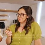 Savannah’s green short sleeve cardigan on Today