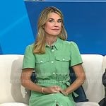 Savannah’s green utility shirtdress on Today