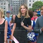 Savannah's grey zebra print skirt on Today