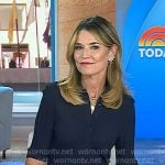 Savannah’s navy ribbed polo dress on Today