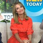 Savannah’s orange shirtdress on Today