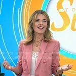 Savannah’s pink double breasted blazer and pants on Today