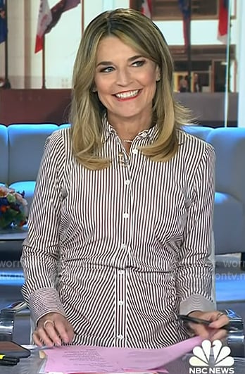 Savannah’s striped shirtdress on Today