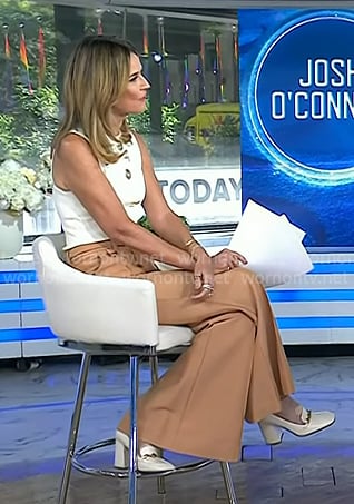 Savannah’s white heeled loafers on Today