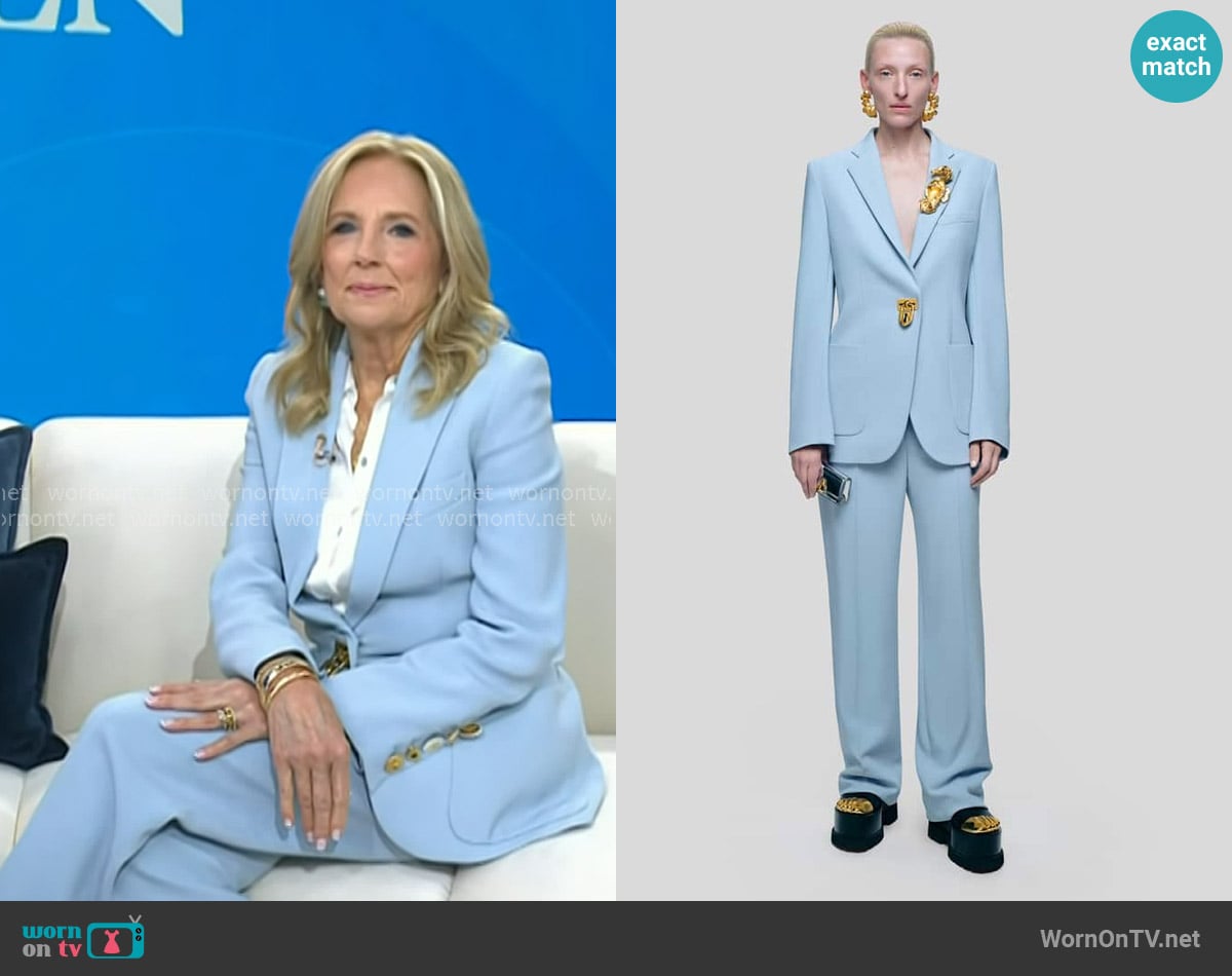Schiaparelli Padlock Blazer Jacket worn by Jill Biden on Today