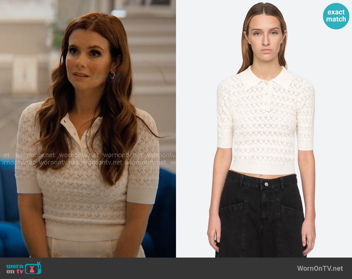 Sea Rue Polo Sweater worn by Maddie Townsend (JoAnna Garcia Swisher) on Sweet Magnolias