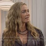 Shauna’s burgundy studded leather jacket on The Bold and the Beautiful