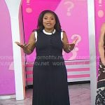 Sheinelle's navy top and pleated maxi skirt on Today
