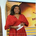 Sheinelle's red v-neck maxi dress on Today