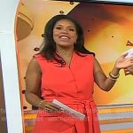 Sheinelle’s red wrap vest on Today