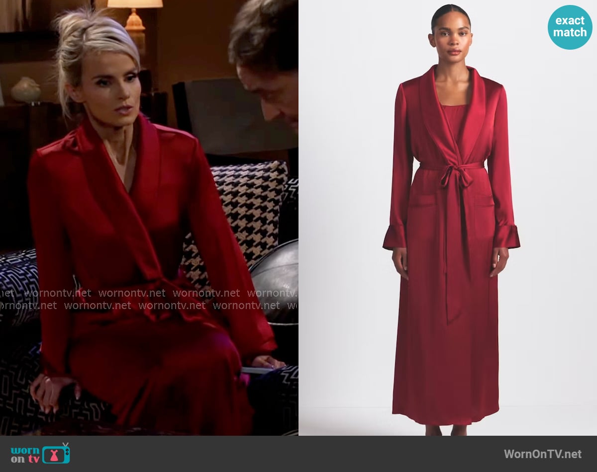 Skims Long Robe in Brick worn by Vanessa McBride (Lauren Buglioli) on Beyond the Gates