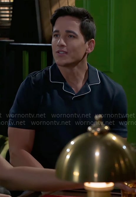 Smitty’s contrast piping polo shirt on Beyond the Gates