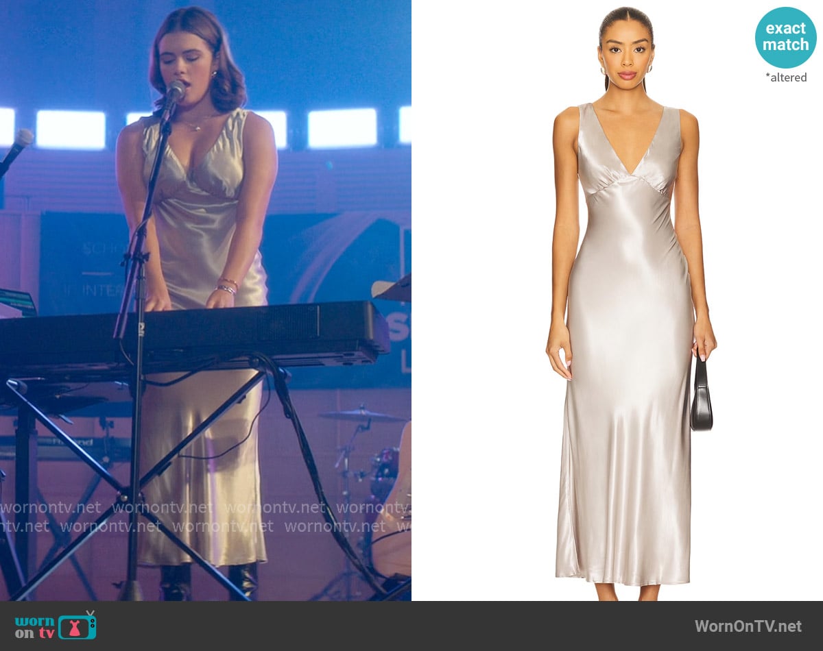 SNDYS Tove Slip Dress worn by Hannah Wells (Ella Bright) on Off Campus