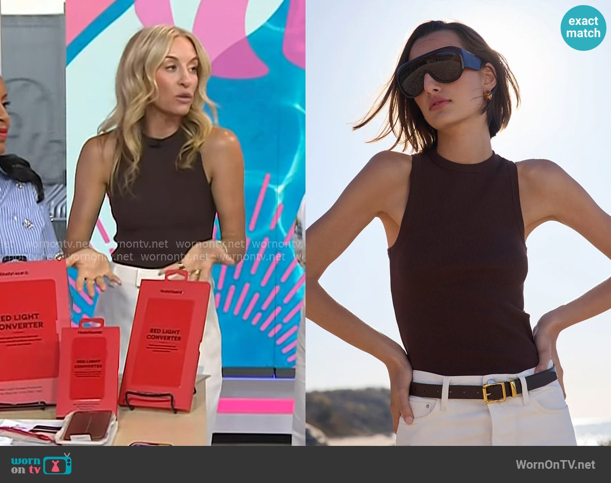 Dria Murphy’s brown tank top on Today Dria Murphy’s brown tank top on Today