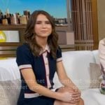 Sophie's navy contrast trim dress on Good Morning America