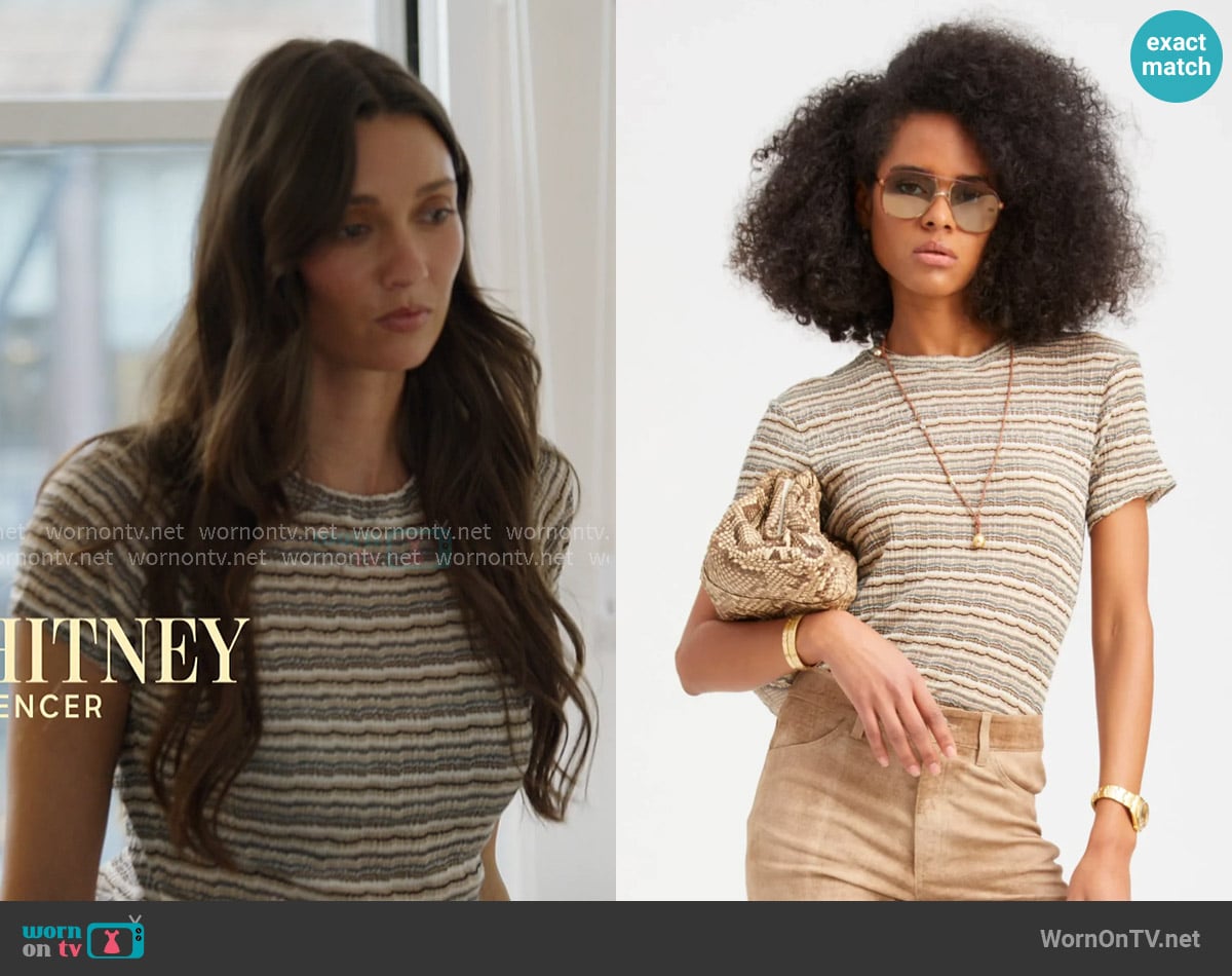 Sprwmn Rib Baby Tee worn by Whitney Fransway on In The City