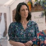 Stacy’s blue floral midi dress on Sweet Magnolias