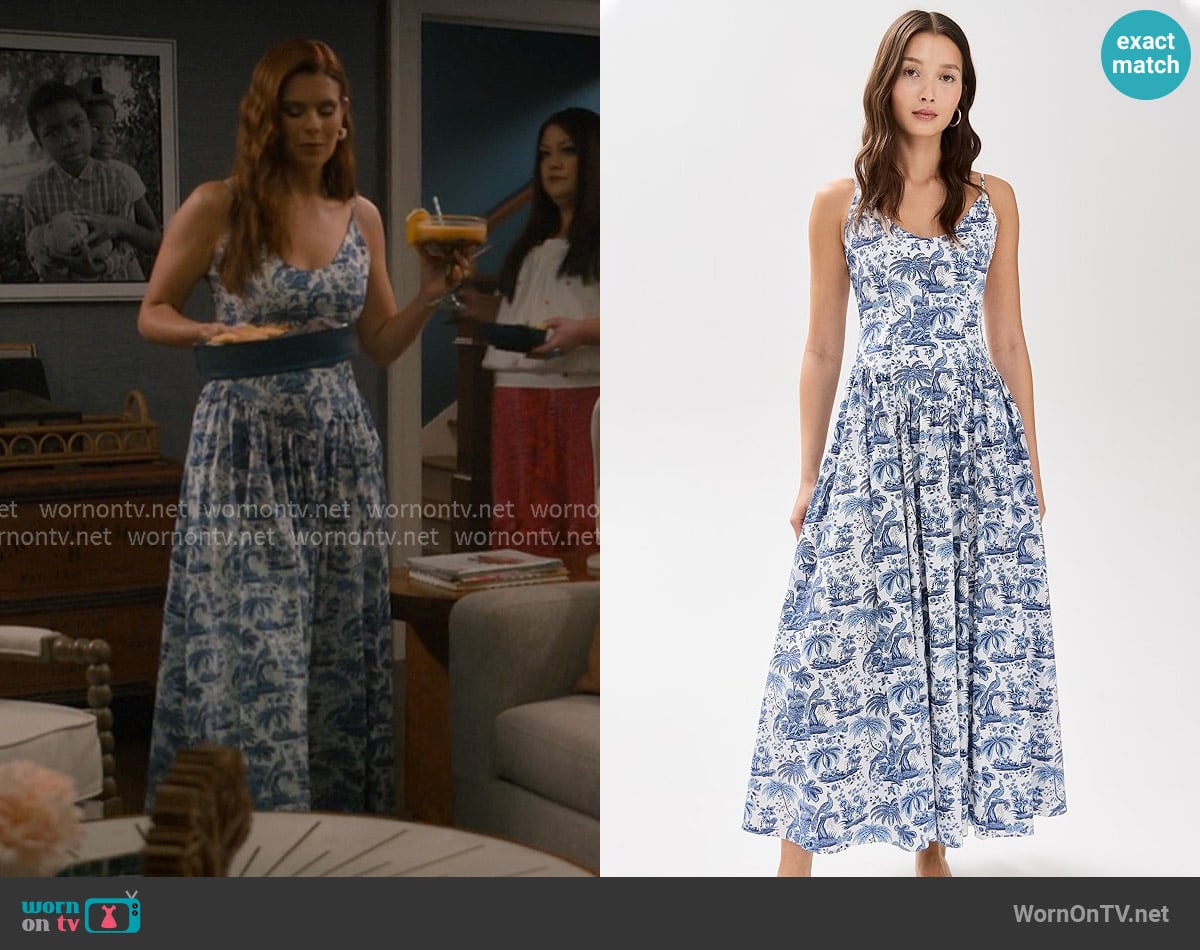 Staud Dena Dress worn by Maddie Townsend (JoAnna Garcia Swisher) on Sweet Magnolias