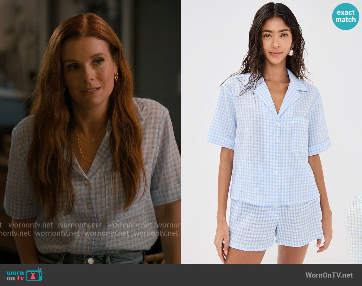 Staud Gabi Shirt worn by Maddie Townsend (JoAnna Garcia Swisher) on Sweet Magnolias