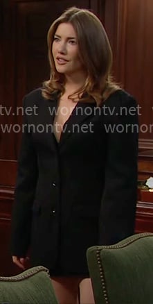 Steffy’s long black blazer on The Bold and the Beautiful