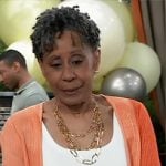Stella's orange colorblock duster cardigan on General Hospital