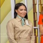 Stephanie’s beige shirtdress on Good Morning America